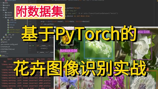 毕设有救了！1小时带你搞定：基于PyTorch框架构建CNN卷积神经网络花卉图像识别实战，原理入门 项目实战，附完整数据集！看完就能跑通！AI/毕设/深度学习