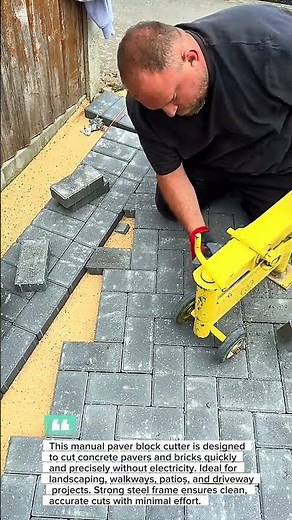 Incredible Manual Paver Block Cutter | Fast Brick Cutting Tool for Perfect Landscaping