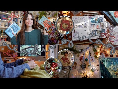 READING VLOG | five wintery reads, crafting, catching up in my journals + decorating🌲