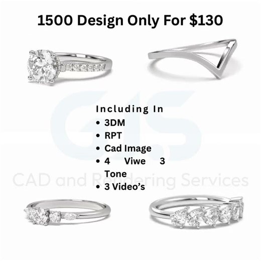 Jewelry Ready Rendering File | 1500 Jewelry Design | Only For 130$ | Ready Lot | GJSRENDERING