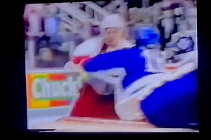 Oct. 25, 1991. Joe Louis Arena. Craig Berube of the #Leafs goes after Bob Probert of the #RedWings for a big hit on #Toronto defenseman Dave Ellett. From Channel 50 in Detroit. #LeafsForever #HockeyFights | Howard Berger