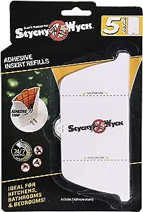 5PCS Refills for Fruit Fly Sticky Traps, Fungus Gnat Traps Insect Trap for Plants Kitchen