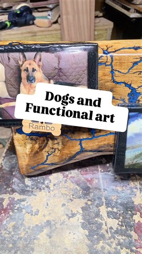 Shocks Art on Instagram: "Dogs and functional art #woodworking #custommade #functionalart #dogs"