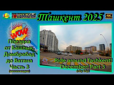 🇺🇿 Tashkent 2025: Trip from Bashlyk, Dombrabad to Vatan | Tashkent Driving Tour 4K🚗