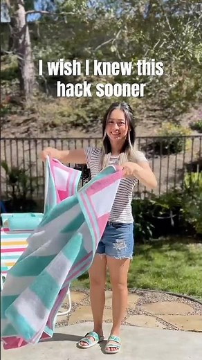 DO NOT bring a beach bag! You don’t need it with this towel hack that fits everything you need.