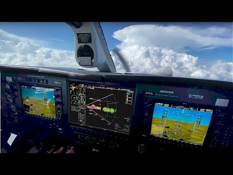 Piper Meridian (4K), Escaping the Thunderstorm, Testing GARMIN Weather Radar Echos