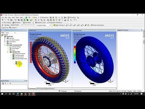 Static Structural Analysis on Motorcycle Wheel in Ansys Workbench