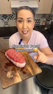 Gourmet beef sandwich with a light, quick Roquefort sauce and perfectly cooked roast beef