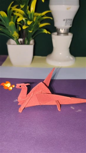 I made a dragon using paper in a simple way. पेपर ड्रैगन ।। #dragon #craft #shorts #diy