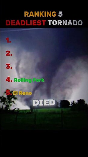 Ranking 5 Deadliest TORNADO