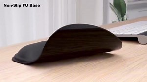 Mouse Pad with Wrist Rest Support,Gel Mouse Pad w/Wrist Rest,Comfortable Computer Gel Mouse Pad,Non-Slip & Smooth Surface Comfortable Desk Accessories Mat for Office,Gaming and Study,Charcoal Black