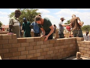 How to lay soil lego blocks,compressed earth brick build brick wall