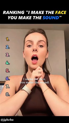 Ranking 'I make the face you make the sound ''