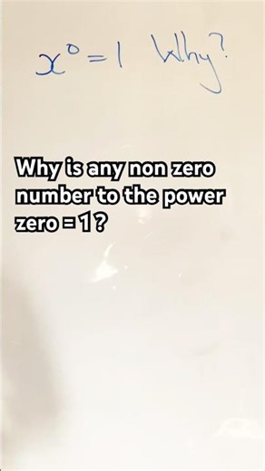 Why is “X to the power zero” equal to 1?