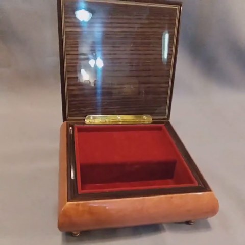 Vintage Burl Wood Music Box: Heart Rose Marquetry, Plays My Favorite Things - Etsy