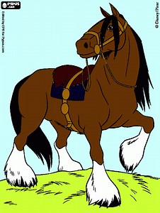 caballo percher para colorear, caballo percher para imprimir