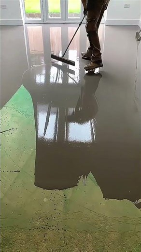 Satisfying Floor Leveling Process! 😱✨ Watch it Turn into a Mirror!