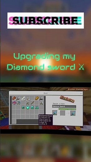 Minecraft Bedrock: Best Sword Enchantments Using Anvil! ⚔️ #shorts #shortsfeed #shortsviral