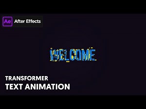 Transformer Title Text Animation - After Effects Tutorial - No Plugins - Simple Way