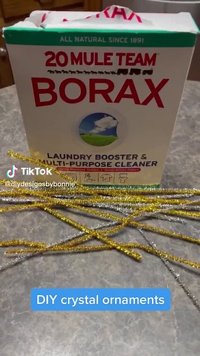 DIY Borax Crystal Ornaments Tutorial