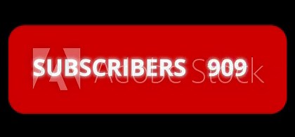Red subscriber button counting to 50 Thousand. 50K subscriber count animation. Increasing subscribers count animation.