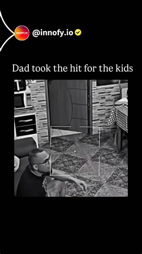 Innofy.io | The post shares an 18-second black-and-white security video of a father leaping to block a playful object thrown by his wife towards their... | Instagram