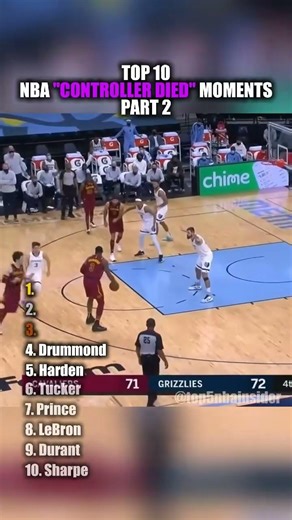 Top 10 NBA controller died moments!Part 2!Sharne#controllerdied#nbaedits#fyp#nbamoments#NBA#shorts