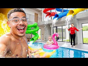 I Built a WATERPARK In My House! *BAD IDEA*