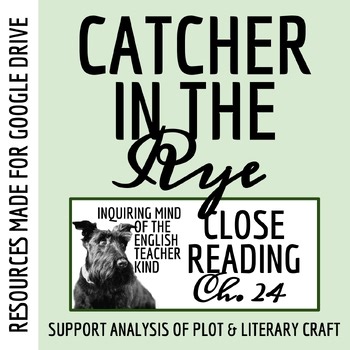 Catcher in the Rye Chapter 24 Analysis Worksheet | Young Adult Fiction | Google