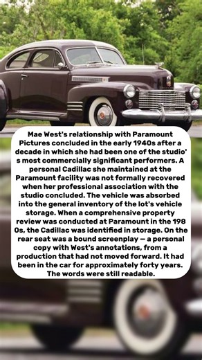 Mae West Left Her Cadillac at Paramount in 1943 — Found 40 Years Later With Her Screenplay Inside