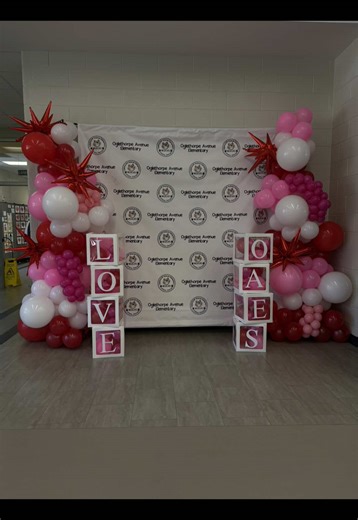 Valentine’s Day Dance Balloon Garland for Schools