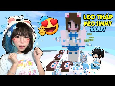 I climbed the "SIMMY CAT Troll Tower 100 LV" in Mini World 😍💙