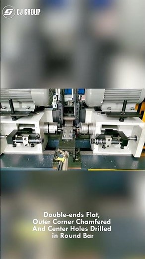 Double‑End Round Bar Finishing | Face + Chamfer + Center‑Drill | CJ