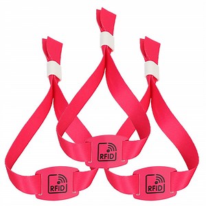 [Hot Item] Reusable RFID Fabric Wristband Fashion NFC Bracelet with Qr Code for Festival