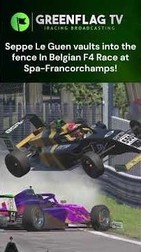 HUGE Airborne Crash In F4 Belgian Championship at Spa! #formula4 #iracing #racing #crash #spa