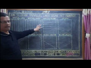 HOW TO DRAW PARALLEL LINES USING SET SQUARE BY N. T. MHATRE SIR