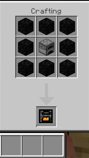 Minecraft me Craft a black concrete furnace#minecraft#mcpe#shorts