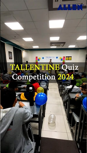 On December 10, 2023, TALLENTINE Quiz Competition was conducted across 9 centers of Allen Ahmedabad, creating waves of excitement and intellectual fervor! 🌐 🎗️Students, fueled by passion and curiosity, flocked in massive numbers, turning the day into a remarkable spectacle of knowledge and camaraderie. 🧠 💫The competition was nothing short of a Massive SuperHit, with each round delivering surprising elements that captivated the participants. From thought-provoking questions to unexpected twis