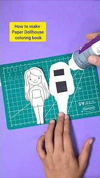 paper doll house book tutorial #paperdoll #papertoys #quietbook #dollhouse #papercrafts