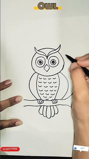 🦉 How to Draw a Cute Owl – Easy Step‑by‑Step Tutorial for Kids #OwlDrawing #DrawingForKids