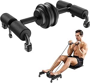 Ab Roller Wheel - Multifunctional 4-IN-1 Ab Roller Wheel with Knee Mat and 2 Elasticity Resistance Bands - Ab Exercise Equipment for Men Women Core Workout, Home Gym and Abdominal Exercise