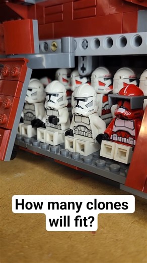 how many clones will fit in the coruscant gaurd gunship??