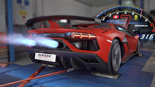 Aventador straight pipe dyno sound