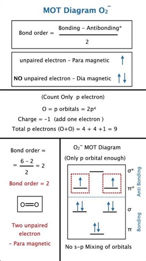 Why O₂⁻ is Paramagnetic 🤯 | Oxygen anion MOT | MOT Diagram Made Easy | NEET JEE Chemistry