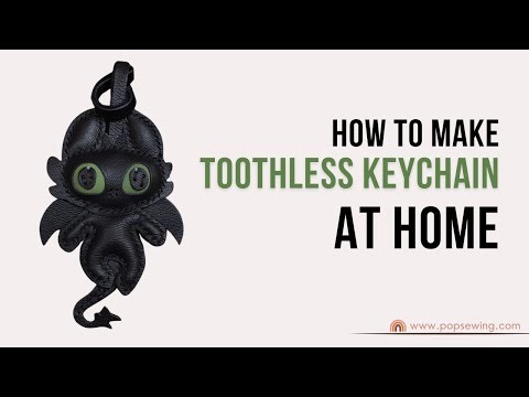 I Made A Toothless Keychain | Free Tutorial | DIY POPSEWING® Leather Kits