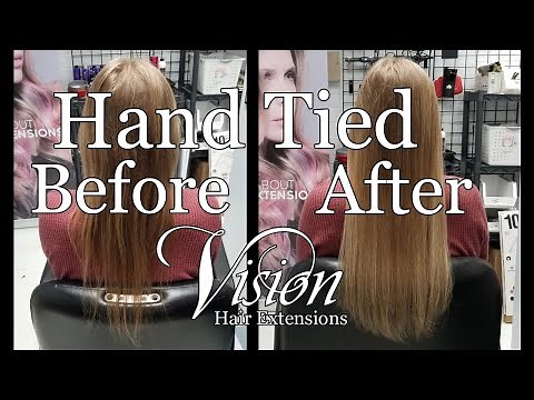 How to Thicken Long, Thin Hair with One Row of Hand Tied Extensions - Vision Hair Extensions