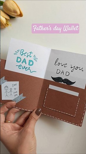 CUTE Handmade Fathers Day Card with Hidden Message!!