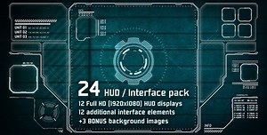 VIDEOHIVE 24 HI-TECH HUD / INTERFACE PACK – MOTION GRAPHICS - aedownload.com