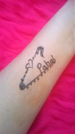 ✨ Pahal 💞 name henna mehndi tattoo ❤️ #shorts #trending #viralvideo #satisfying #mehndidesign #art🤗