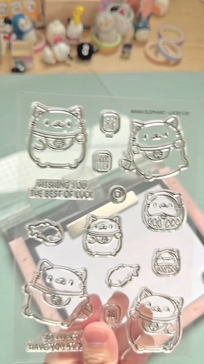 DIY Maneki-Neko Lucky Cat Stamps for Good Fortune